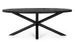 Table ovale bois de manguier noir et pieds acier noir Tinka 130 cm - Photo n°2