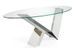 Table ovale design acier chromé et verre trempé Futura 200 cm - Photo n°3