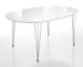 Table ovale extensible acier et bois MDF blanc Joni L 170/270 cm - Photo n°1