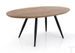 Table ovale extensible acier noir et bois de chêne Lina L 160/200 cm - Photo n°1