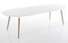 Table ovale extensible bois massif et bois MDF blanc Paty L 140/240 cm - Photo n°3