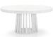 Table ovale extensible effet marbre blanc Ritchi 150/300 cm - Photo n°1