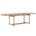 Table ovale extensible teck massif clair Endel 180-280 cm - Photo n°1