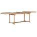 Table ovale extensible teck massif clair Endel 180-280 cm - Photo n°3