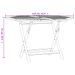 Table pliable de jardin Ø 110x75 cm bois massif de teck - Photo n°8