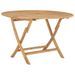 Table pliable de jardin Ø 120 cm Bois de teck solide - Photo n°1
