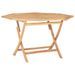 Table pliable de jardin 120x120x75 cm Bois de teck solide - Photo n°1