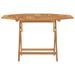 Table pliable de jardin 120x120x75 cm bois massif de teck - Photo n°4