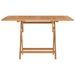 Table pliable de jardin 120x120x75 cm bois massif de teck - Photo n°3