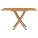 Table pliable de jardin 120x120x75 cm bois massif de teck - Photo n°4