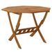 Table pliable de jardin 90x75 cm Bois d'acacia solide - Photo n°1