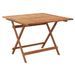 Table pliable de jardin 90x90x75 cm bois d'acacia solide - Photo n°1
