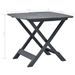 Table pliable de jardin Anthracite 79x72x70 cm Plastique - Photo n°6