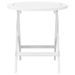 Table pliable de jardin blanc Ø 46 cm bois d'acacia solide - Photo n°3