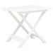 Table pliable de jardin Blanc 79x72x70 cm Plastique - Photo n°1