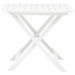 Table pliable de jardin Blanc 79x72x70 cm Plastique - Photo n°3