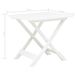 Table pliable de jardin Blanc 79x72x70 cm Plastique - Photo n°6