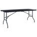 Table pliable de jardin Noir 180x75x72 cm PEHD Imitation rotin 2 - Photo n°1