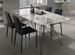 Table rectangle en acier et bois MDF effet marbre Amir L 200 cm - Photo n°2