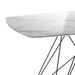 Table rectangle en acier et bois MDF effet marbre Amir L 200 cm - Photo n°6