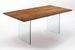 Table rectangle en bois et pieds verre trempé Finne L 180 cm - Photo n°1