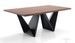 Table rectangle en bois MDF et pieds en acier noir Lola L 200 cm 2 - Photo n°1