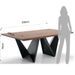 Table rectangle en bois MDF et pieds en acier noir Lola L 200 cm 2 - Photo n°4