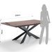 Table rectangle en bois MDF et pieds en acier noir Lola L 200 cm - Photo n°4