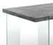 Table rectangle en bois MDF gris et pieds verre trempé Fady L 180 cm - Photo n°2