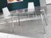 Table rectangle en verre trempé et pieds en acier Zoé L 140 cm - Photo n°2