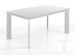 Table rectangle extensible acier blanc et verre trempé Melo L 160/220 cm - Photo n°1