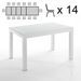 Table rectangle extensible acier et verre trempé Jio L 120/350 cm - Photo n°6
