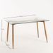 Table rectangulaire 120 cm bois naturel et verre transparent Tuly - Photo n°4