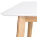Table rectangulaire scandinave blanc brillant et pieds bois clair Askin 120 cm - Photo n°3