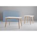 Table rectangulaire scandinave blanc brillant et pieds bois clair Askin 120 cm - Photo n°5