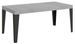 Table rectangulaire 130 cm gris béton et pieds métal anthracite Flavio 6 places - Photo n°1