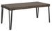 Table rectangulaire 160 cm noyer et pieds métal anthracite Konta - Photo n°1