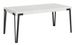 Table rectangulaire 180 cm blanc et pieds métal anthracite Konta - Photo n°1