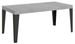 Table rectangulaire 180 cm gris béton et pieds métal anthracite Flavio 6 à 8 places - Photo n°1