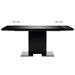 Table rectangulaire à rallonge noir brillant Venti 140-180 cm - Photo n°3