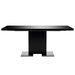 Table rectangulaire à rallonge noir brillant Venti 140-180 cm - Photo n°4