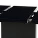 Table rectangulaire à rallonge noir brillant Venti 140-180 cm - Photo n°5