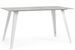 Table rectangulaire ARJETA 140 cm – grès cérame effet marbre & pieds acier - Photo n°1