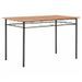 Table rectangulaire bois foncé et pieds métal noir 120 cm - Photo n°1
