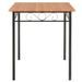 Table rectangulaire bois foncé et pieds métal noir 120 cm - Photo n°3