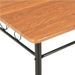 Table rectangulaire bois foncé et pieds métal noir 120 cm - Photo n°4