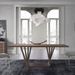 Table rectangulaire contemporaine bois plaqué noyer Trya - Photo n°3