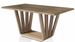 Table rectangulaire contemporaine bois plaqué noyer Trya - Photo n°1