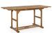 Table rectangulaire d'extérieur à rallonge NOEMI – Bois d’acacia huilé - Photo n°1