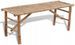 Table rectangulaire et 2 bancs de jardin bambou clair Kyca - Photo n°3